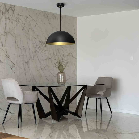 Lampa wisząca BETA BLACK/GOLD Ø 45 cm (MLP7973) - Milagro