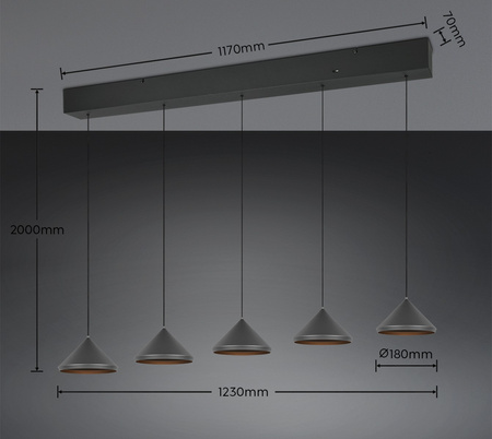 Lampa wisząca nad stół LAGUNA (336210532) - Trio