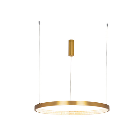 PENDANT LIGHT 50W 3000K ALUMINIUM-ACRYLIC DIMMABLE ANTIQUE GOLD BRASS (2007 Zambelis) - Zambelis