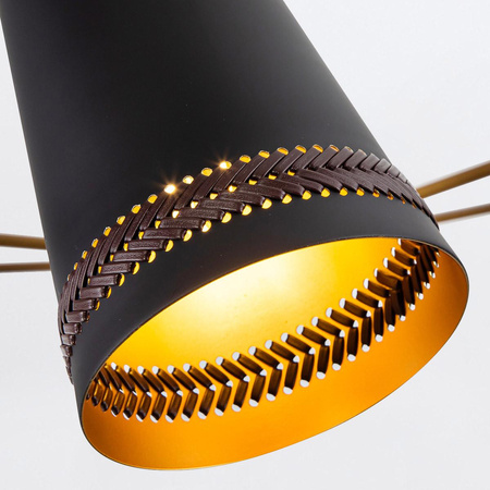 Żyrandol Brickell - 5 źródeł światła - Matowa czerń (QN-BRICKELL5-MBHL) - Quintiesse