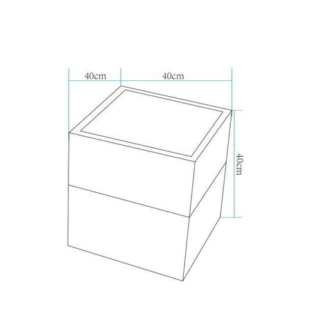 Lampa ogrodowa donica FLOWER CUBE LED RGBW 16 kolorów 40 cm (ES-FL008) - Step into Design