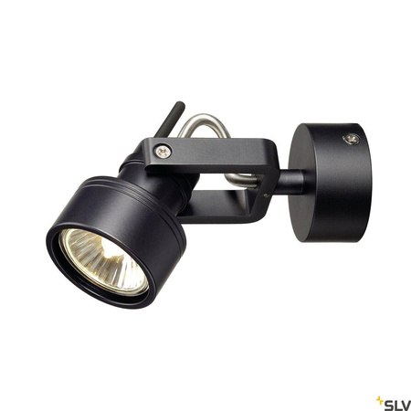 INDA, lampa ścienna i sufitowa, spot, QPAR51, kolor czarny matowy, maks. 50 W (147550) - SLV