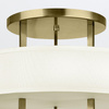 Półplafon Hampton - 4 źródła światła - Szczotkowany mosiądz (HK-HAMPTON-SF-BB) - Elstead Lighting