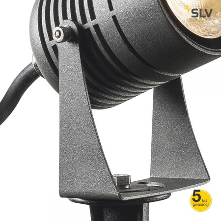 LED SPIKE, lampa wbijana w grunt LED, outdoor, kolor antracytowy, IP55, 3000K, 40° (1002201) SLV