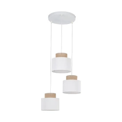 Kaskadowa lampa wisząca DUO WHITE JUTA 3 KOŁO  (2594) - TK Lighting