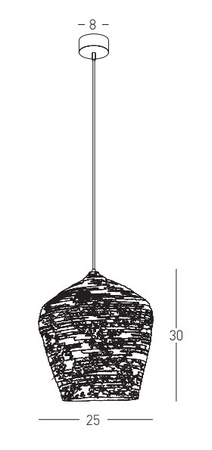 PENDANT LAMP NATURAL BRAIDED WHEAT 1XE27 (22163 Zambelis) - Zambelis