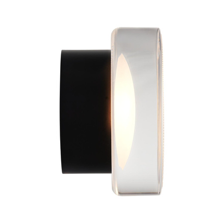 Okrągły kinkiet CARMELLO LED transparentna czarna 13,5 cm (ST-DL-8535 black) - Step into Design