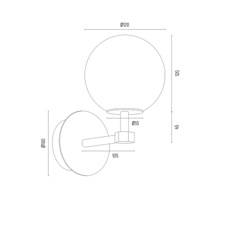 Kinkiet PALOMA (8502-ARG) - Argon