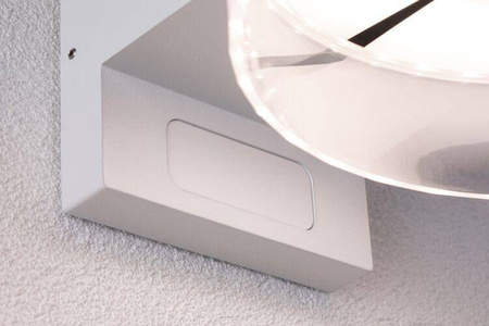 Oprawa elewacyjna CAPERA LED 8W 700lm 3000K czujnik ruchu i zmierzchu IP44 230V biały / aluminium (PL93112) - PAULMANN