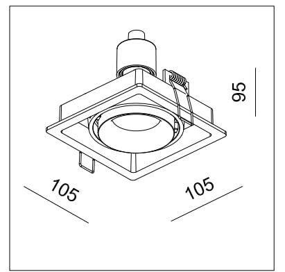 Oprawa LED FASHION-GU10 White IP20  (03364W) - ZARlight