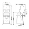 Kinkiet zewnętrzny Bainbridge (HK-BAINBRIDGE-S-OZ) - Elstead Lighting