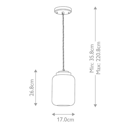 Pojedyncza lampa wisząca  Sola  (SOLA-P) - Elstead Lighting