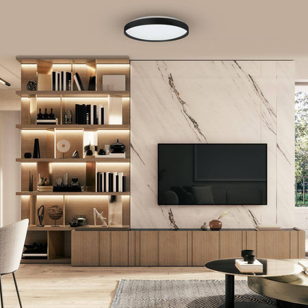 Plafoniera RINGO z pilotem i kolorowym światłem RGB 36W Ø390 mm (ML9965) - Milagro