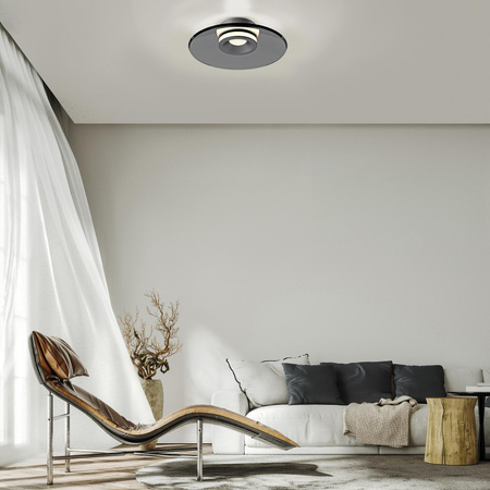 Ściemnialna lampa sufitowa PURE MOON SZARA (6094-15) - Paul Neuhaus