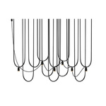 Lampa wisząca Udin 6 - Czarna   (9785) - Dohar