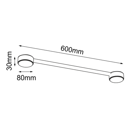 Lampa modułowa Drop Line 2 - Czarna (600 mm)   (1013) - Brosline