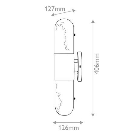 Średni kinkiet LED Ibiza - Oksydowana czerń (QN-IBIZA-M-BX) - Quintiesse