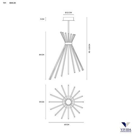 Lampa Wisząca TIPI (0045.30) - Vivida