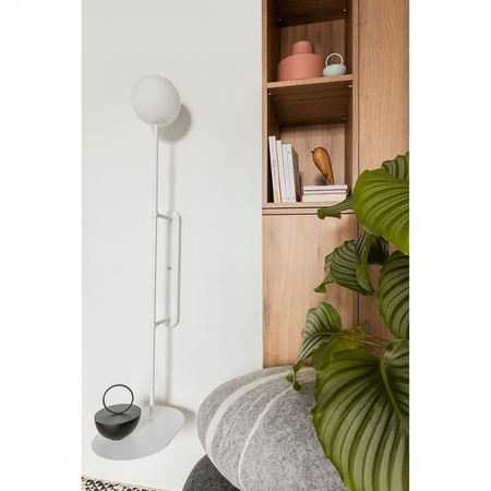 TABLO biała lampa ścienna / kinkiet z półką (TAK11001) - Ummo