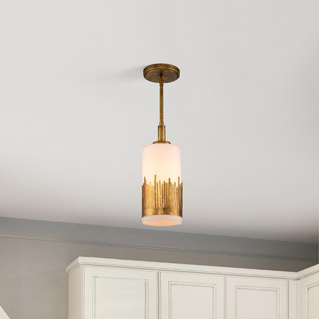 Lampa wisząca Sawgrass - 1 źródło światła - Płatkowe złoto (QN-SAWGRASS-MP-DG-O) - Quintiesse