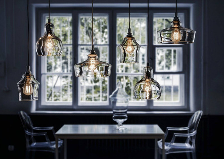 Lampa wisząca LONGIS II  przewód czarny (10134109) - KASPA - żyrandol