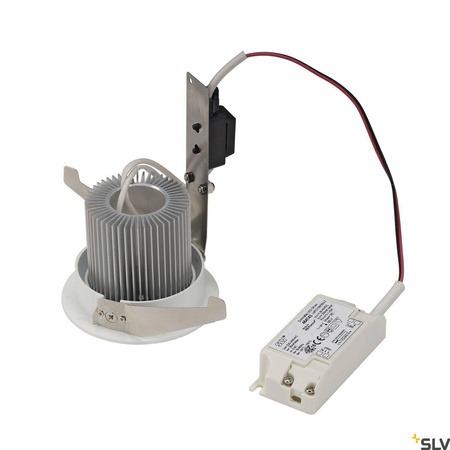 CONTONE, lampa wpuszczana, LED, 2000-3000K, okrągła, biała, przechylna, 13W, ze sprężynami piórowymi (161271) - SLV
