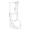 Lampa wisząca NIKO BLACK Ø 20 (ML0329) - Milagro