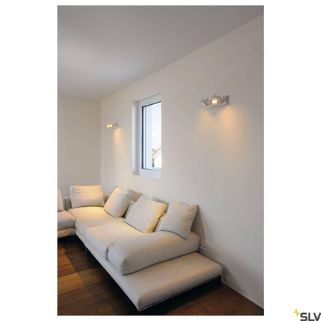 KALU, lampa ścienna i sufitowa, dwupunktowa, QPAR111, okrągła, kolor biały matowy, maks. 150 W (147311) - SLV