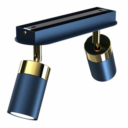 Lampa sufitowa JOKER NAVY BLUE/GOLD 2xGU10 (MLP7723) - Milagro