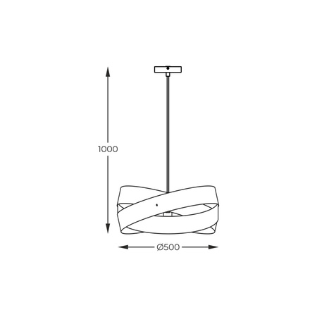 Lampa wisząca TORNADO 50 cm biała (1141) - Zuma Line