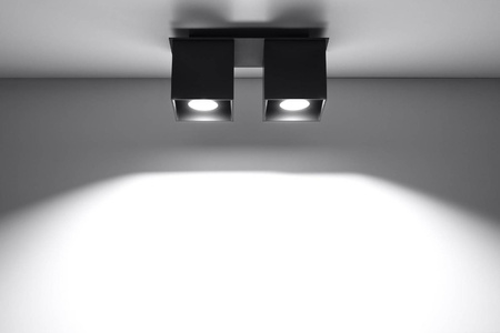Plafon QUAD 2 czarny (SL.0063) - Sollux