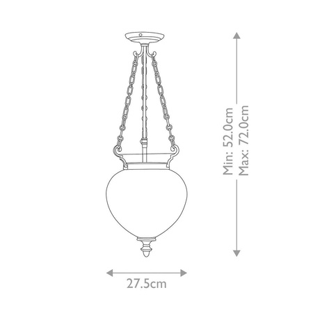 Lampa wisząca  Finsbury Park (FP-P-M-POL-NCKL) - Elstead Lighting