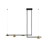 PENDANT LIGHT 28W LED 3000K 220-240V METAL+ACRYLIC SANDY BLACK & BRASS COLOR (2035 Zambelis) - Zambelis