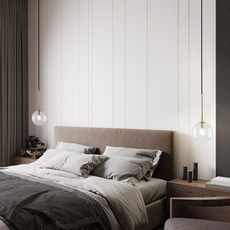 Lampa wisząca NILOS BLACK / GOLD 1 (5941) - TK Lighting