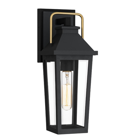 Mała latarnia naścienna Buckley - 1 źródło światła - Matowa czerń (QZ-BUCKLEY-S-MBK) - Elstead Lighting