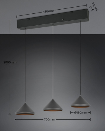 Lampa wisząca nad stół LAGUNA (336210332) - Trio