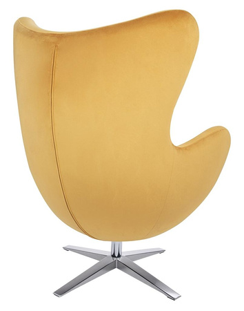Fotel EGG SZEROKI VELVET musztardowy (KH0101009563) - King Home