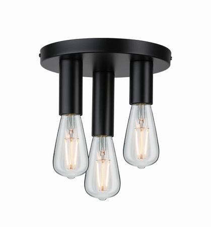 Neordic Skogen plafon max. 3x20W E27 Czarny 230V metal (PL79761) - PAULMANN