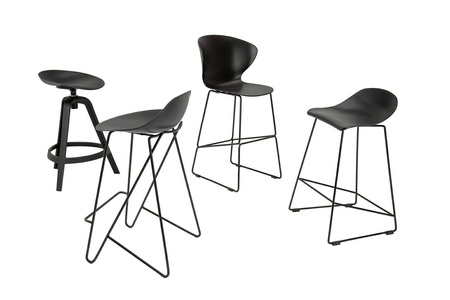 Krzesło barowe ROLF czarne 76 (PC-148A.76) - King Home