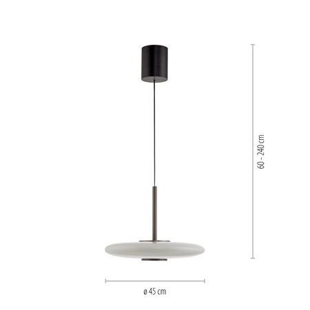 PURE E-VITRUM LAMPA WISZĄCA CIEMNOBRĄZOWY (2084-34) - Paul Neuhaus