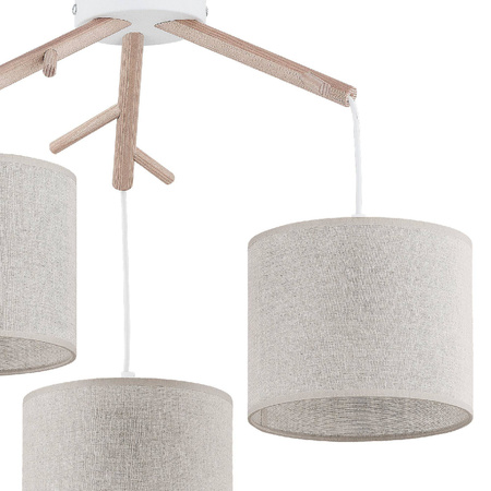 Lampa wisząca ALBERO LINEN 3 PŁ (6556) - TK Lighting