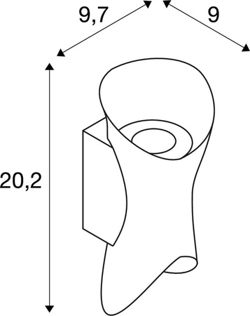 Kinkiet zewnętrzny up/down MODELA biały/złoty (1007806) - SLV
