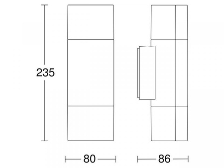 Zewnętrzna oprawa na ścianę bez czujnikaLED LIGHT L 910 antracytowy (ST078720) - STEINEL