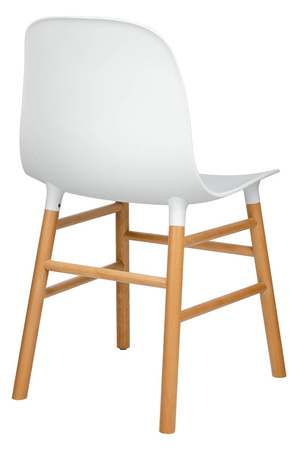 Krzesło IKAR białe - polipropylen, drewno bukowe (DC-1662) - King Home