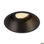 HORN-T, lampa wpuszczana, QPAR51, okrągła, kolor czarny matowy, maks. 50W, ze sprężynami zaciskowymi (113140) - SLV