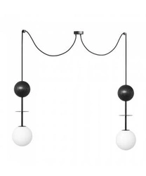 Podwójna lampa wisząca pająk OIO A2 czarna z mosiądzem (OIA232P0) - Ummo