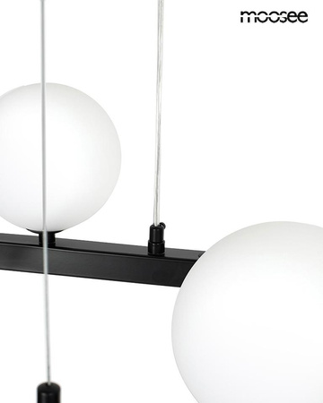 MOOSEE lampa wisząca ALURE OVAL 120       czarna/mleczna (MSE1501100606/MILK) - Moosee