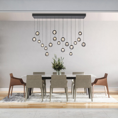 Wisząca lampa na pilota, z regulacją światła i wysokości PURE POPUP SZARA (2589-15) - Paul Neuhaus