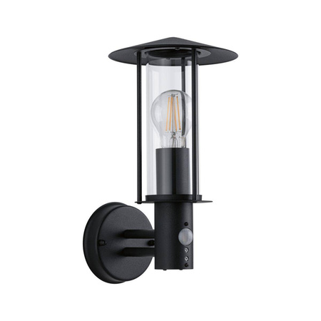 Oprawa elewacyjna CLASSIC z czujnikiem ruchu i zmierzchu IP44 max.15W E27 230V ciemnoszara / metal / szkło (PL94396) - PAULMANN