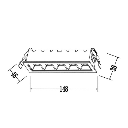 Solar oprawa podtynkowa biała LED IP20  (LP-0406/5RS WH) - Light Prestige